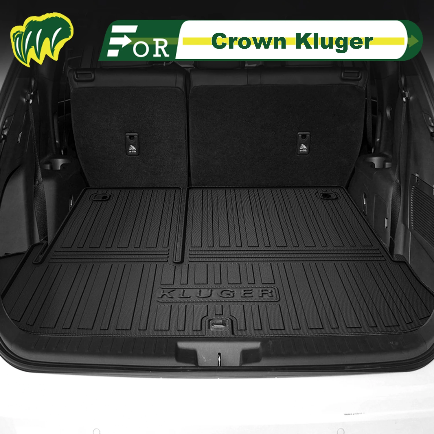 

For Toyota Crown Kluger 2021-2025 TPE Custom Fit Car Trunk Mat Mat 3D Shaped Trunk Liner Chair-back Protection Mat