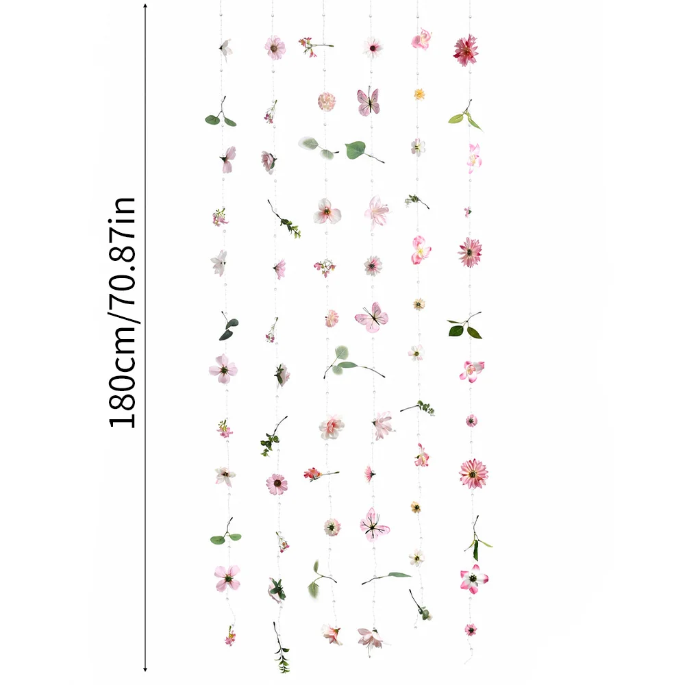 1/3 Stück rosa künstliche Blumenranken, 180 cm, künstliche Blumengirlande für Heimdekoration, Hochzeitsdekoration, Partyzubehör, Kranz-Zubehör – Detail 2