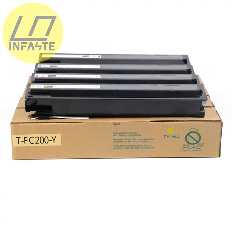 Infaste High capacity and high volume 4 color Toner cartridge T-FC200 for Toshiba e-Studio 2000 2500AC