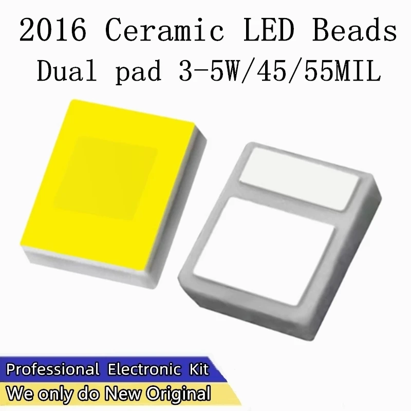 2016 Ceramic 3W Lamp Bead Inverted Surrounding White Glue 5W High Power White Light Headlight Mobile Backlight LED Lamp Bead
