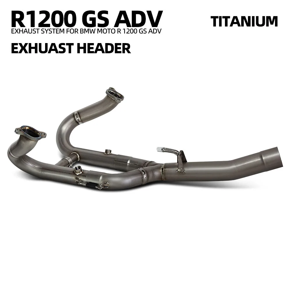 Motorcycle Exhaust Modify Header Tube For BMW R1200R R1200RS R1200GS Escape Titanium Front Pipe Kit Compatible Original Muffler