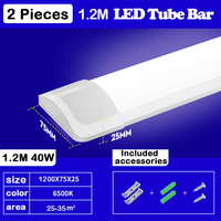 1.2M LED Tube Bar Fixture Super Bright 100W Utility LED Light Shop Store Light Ceiling Under Cabinet Light Garage
