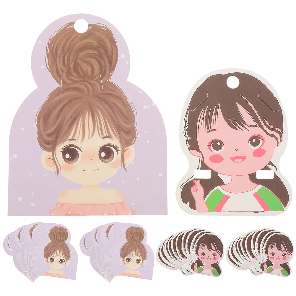 

150Pcs Hair Clip Display Card Children Hair Accessories Bracket Paper Holder Bow Cards Hair Care Styling Hairpins