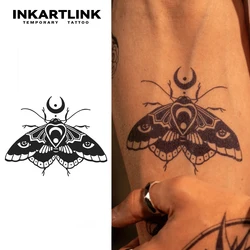 Moth Temporary Tattoo,Lasts To 15 Days New Technology Magic Waterproof Semi Permanent Sticker.