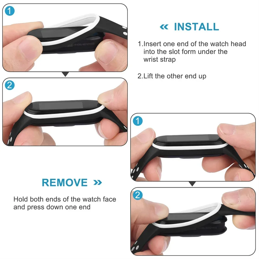 Cinturino in silicone per Xiaomi Mi Band 7 NFC smartwatch Correa miband7 Air-Hole Sport braccialetto da polso su cinturino Mi band 6 5 4 3 7 8