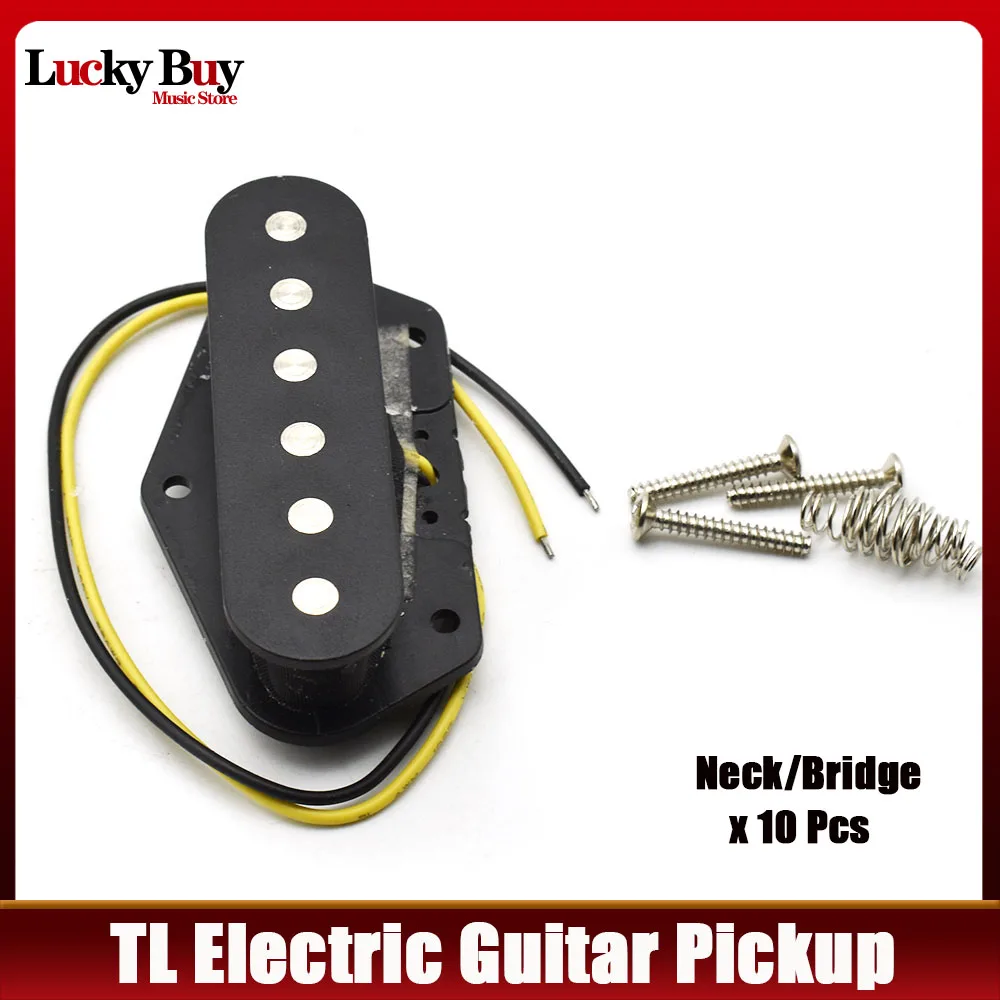 

10 шт. гитарный звукосниматель, винтажный шейный мост для TL, 6 струн, серебристый