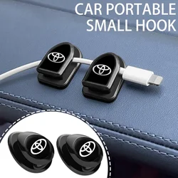 Car Hooks USB Cable Headphone Keychain Trunk Bag Invisible Hanger Fastener Clip for Toyota Auris Hilux Corolla Camry RAV4