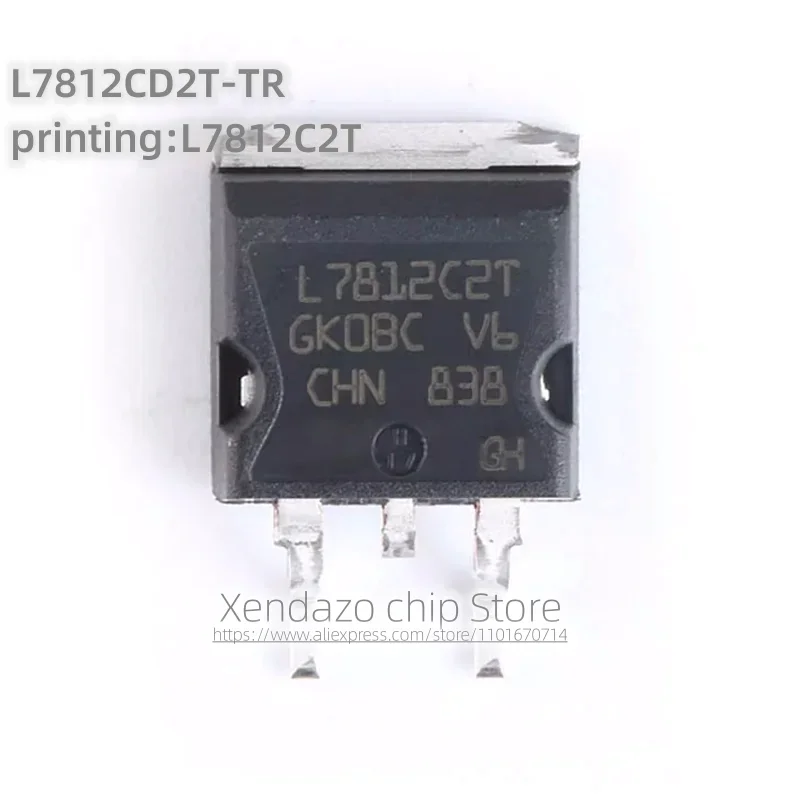 10pcs/lot L7812CD2T-TR printing L7812C2T TO-263-2 package Original genuine Voltage regulator chip
