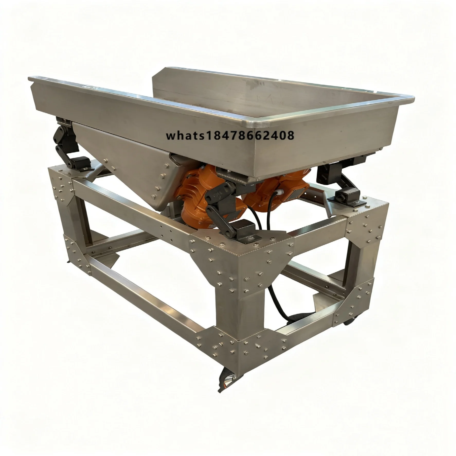 Large Capacity Small Magnetic Electromagnetic Linear Vibrator Feeder Adjustable Stainless Steel Construction Manufacturing Plant