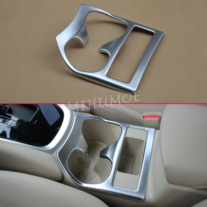 Matt Chrome Car Inner Cup Holder Sticker Cover Trims Surround For Nissan Rogue Sport X-Trail T32 2WD 2014-2022