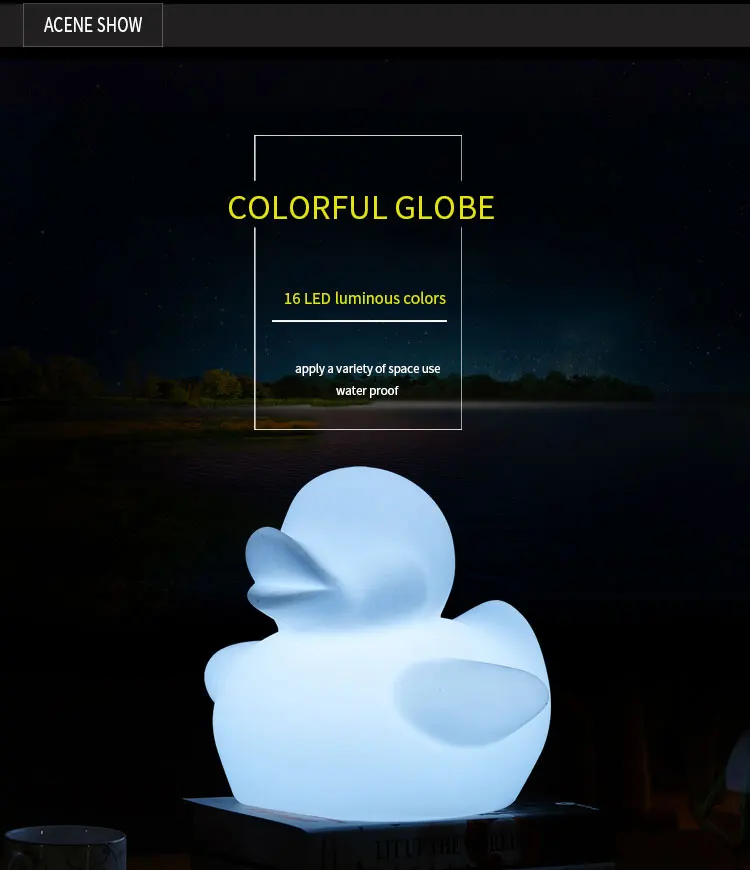 Mini lampes de Table LED avec jouet canard, veilleuses étanches IP65, pour chambre de bébé ou chambre à coucher, taille moyenne