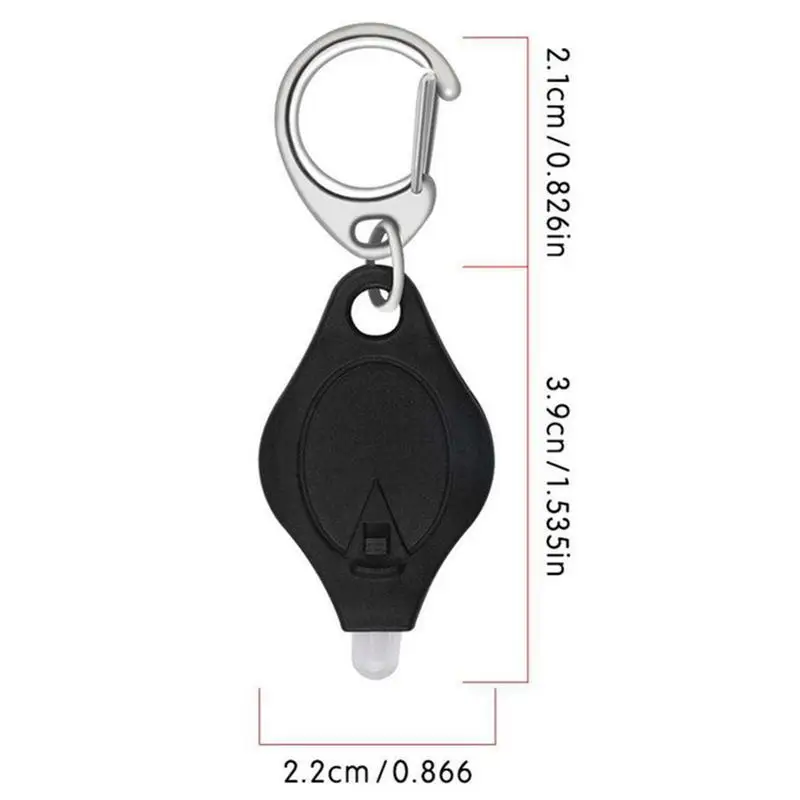 Mini LED Working Light Portable Pocket Flashlight USB Key Lamp with Dual Function Switch Squeeze Button Keychain Flashlight