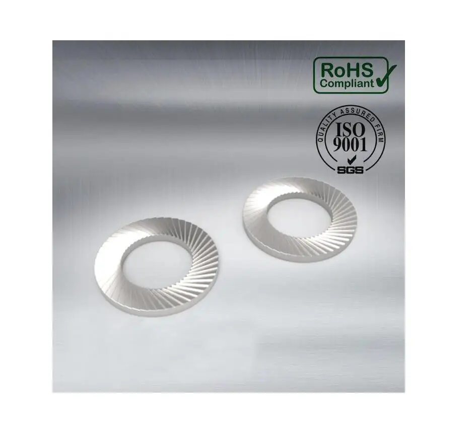 DIN 9250 Lock Washers with Doule Faced Printing, Stainless Steel