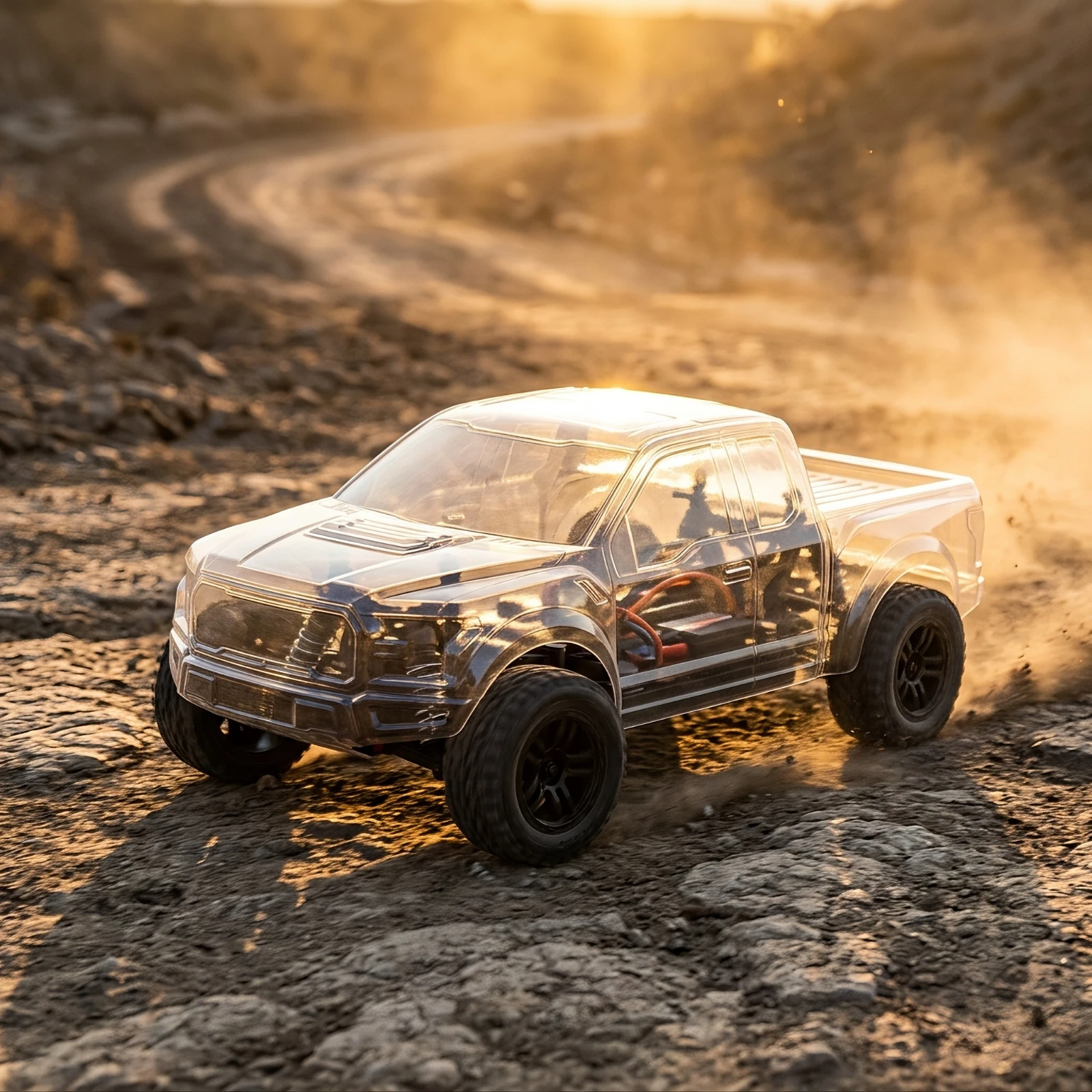 rc-truck-body-unpainted-rc-car-body-shell-replacement-shell-lightweight-spare-part-compatible-for-hobbyists