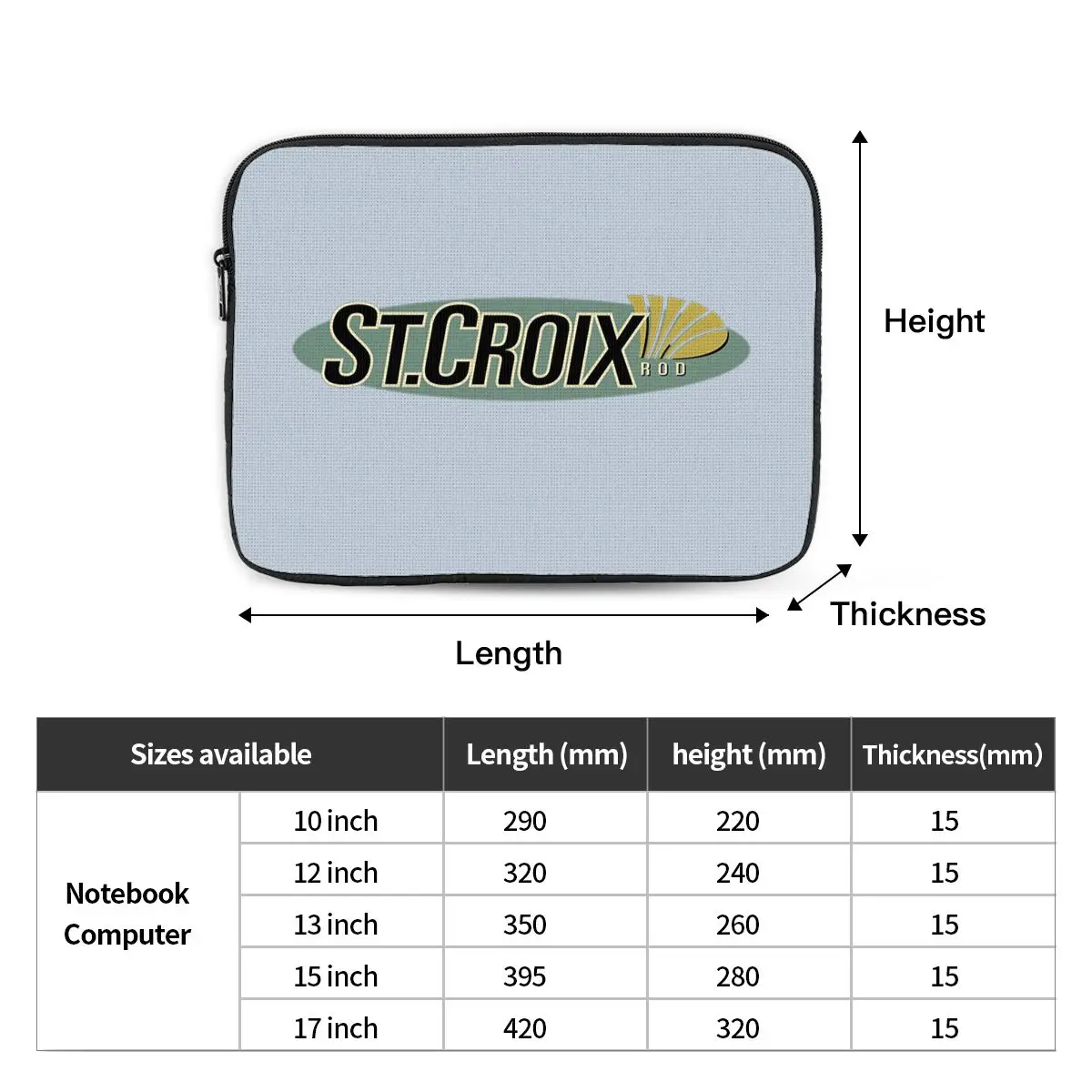Life Love St Croix Merch Notebook Laptop Bag Case Pouch For Macbook Air Pro Tablet Shockproof Case Bag