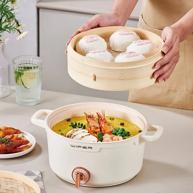 

Электрическая бамбуковая пароварка, многофункциональная 3-слойная булочка для закусок, корзина для приготовления на пару, коробка, подогреватель еды, машина для завтрака, плита, горячий горшок