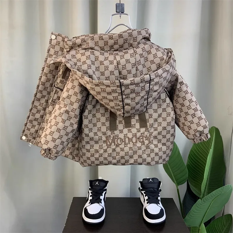 

Зимняя пуховая куртка для мальчиков 2023: Новая детская зимняя одежда, теплая белая пуховая хлопковая куртка для малышей, детское пальто для сохранения тепла и комфорта.