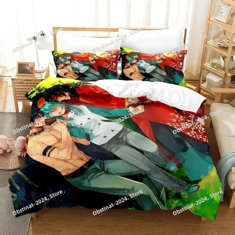 Anime DRAMAtical Murder Game Bedding Set Duvet Cover Bed Set Quilt Cover Pillowcase Comforter king Queen Size Boys Adult Bedding