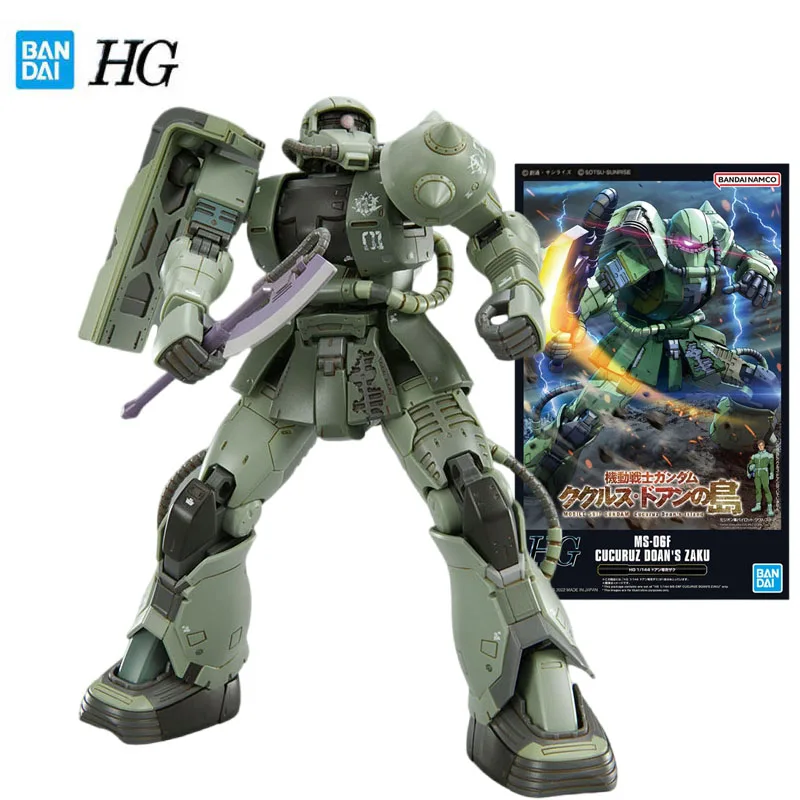 Bandai GUNDAM Original HG Series 1/144 Figure Ms-06F Cucuruz Doan's Zaku Assembly Model Toys Collectible Model Gift for Children