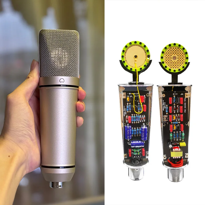 Professional Studio Cardioid Condenser Microphone - 34mm Gold-Plated Diaphragm, Low Noise, High Sensitivity for Recording