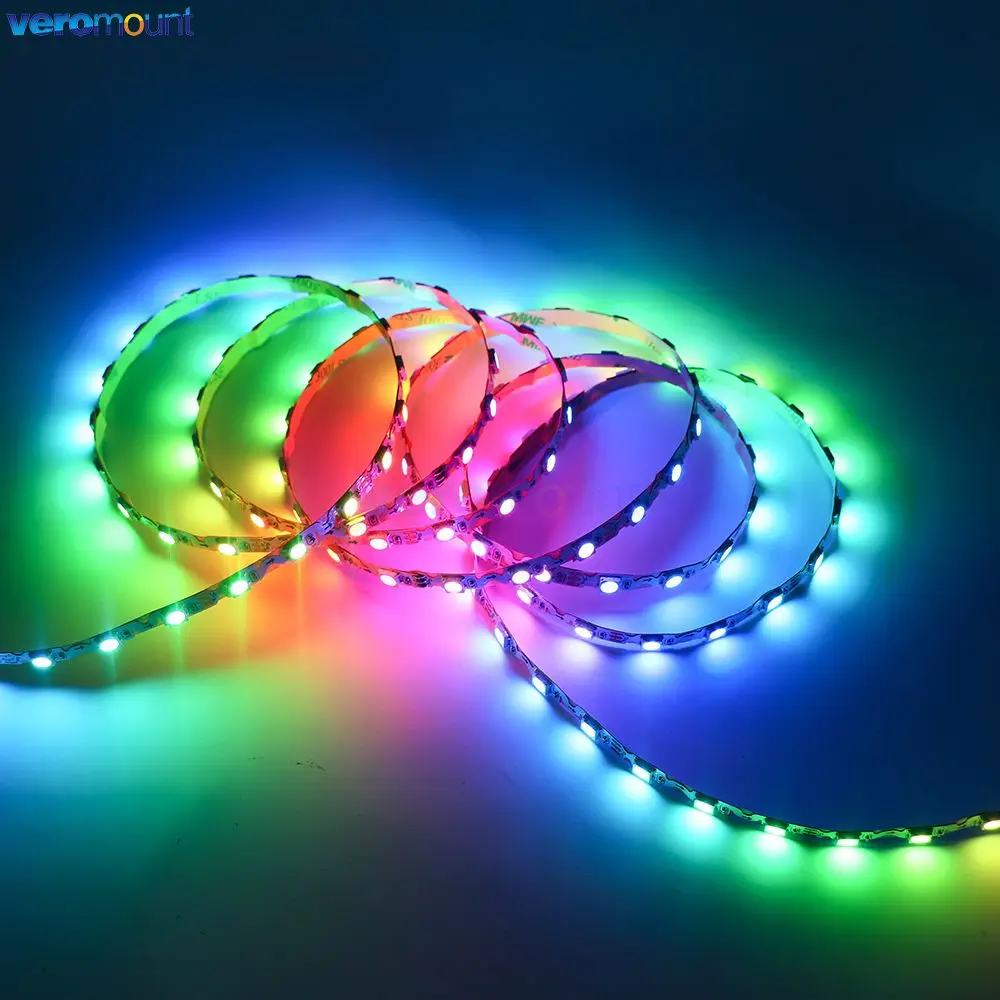 6mm Narrow With PCB S Shape Flexible Free Bending WS2812B 5050 SK6812 3535 SMD Addressable Pixel LED Strip 60/84LEDs/m 5V 12V DC