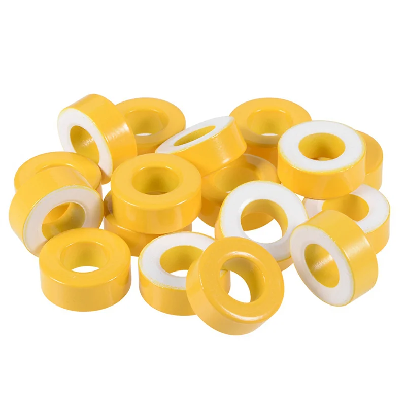 

T99C-34 Pieces Of Iron Powder Core Yellow And White Ring Ferrite Core Iron Powder Ring Core