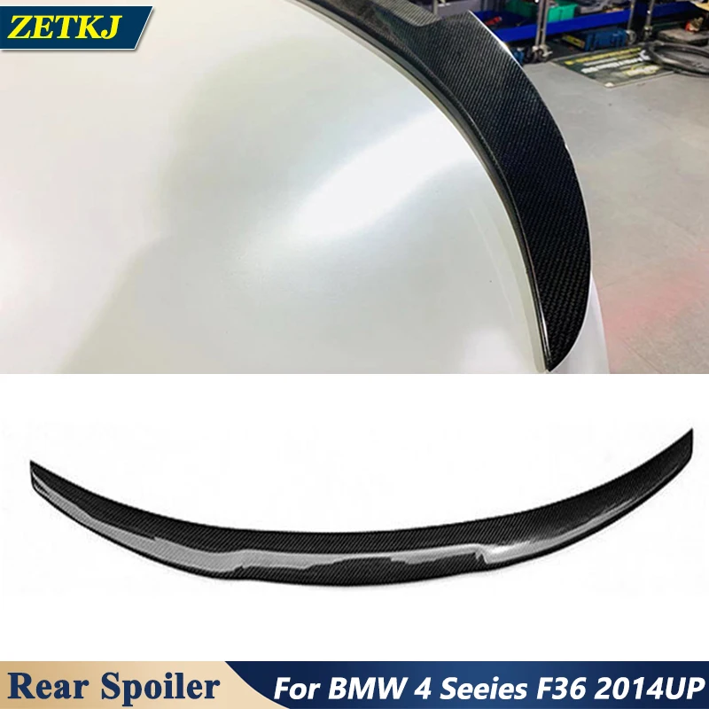

M4 Style Real Carbon Fiber Car Rear Wing Trunk Spoiler Tail Decoration For BMW 4 Series F36 Sedan 2014+