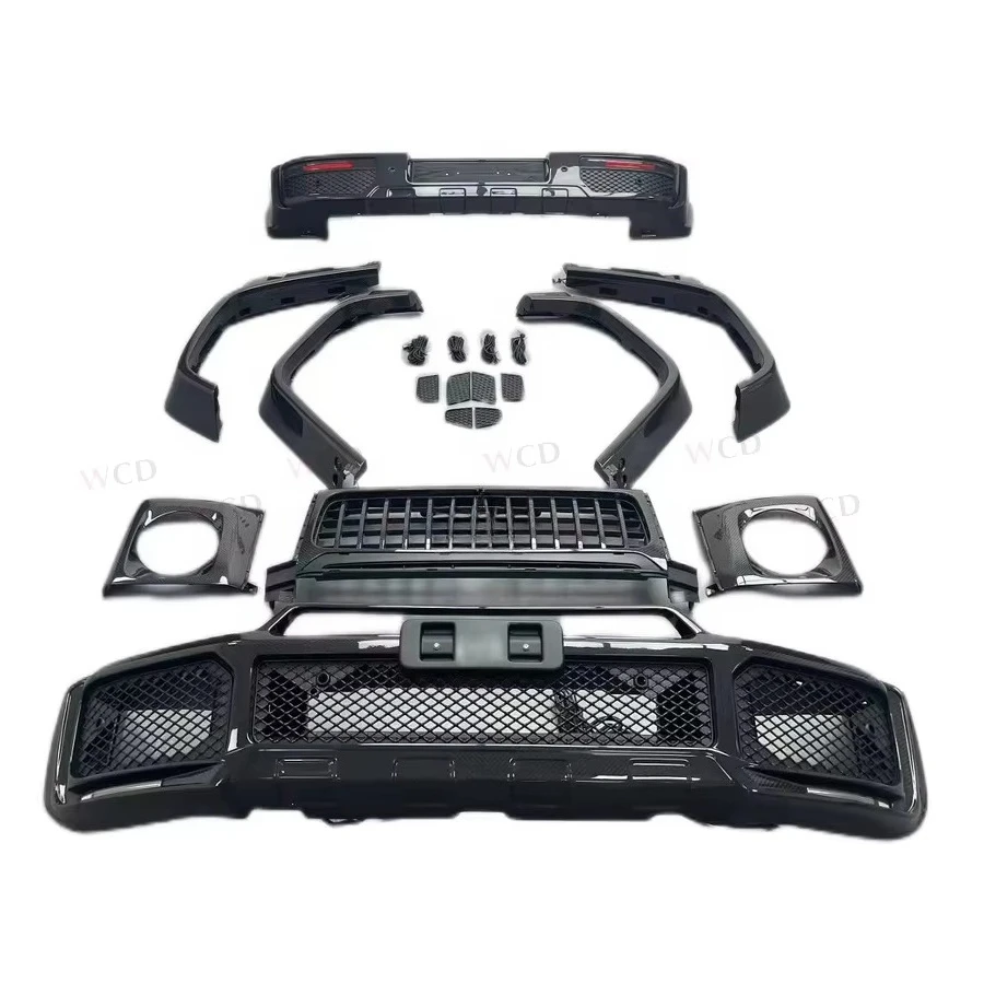 B Style Dry Carbon Fiber Bodykit for  G-Class W464 G350 G500 G63 New Front Wheelbrow Rear Bumper Grille Body Kit