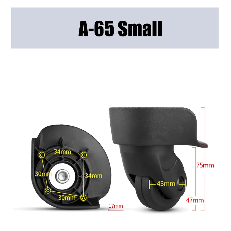 Suitable For Hongsheng A-65 Universal Wheel Replacement Suitcase Smooth Silent Shock Absorbing Wheel Accessories Wheels Casters