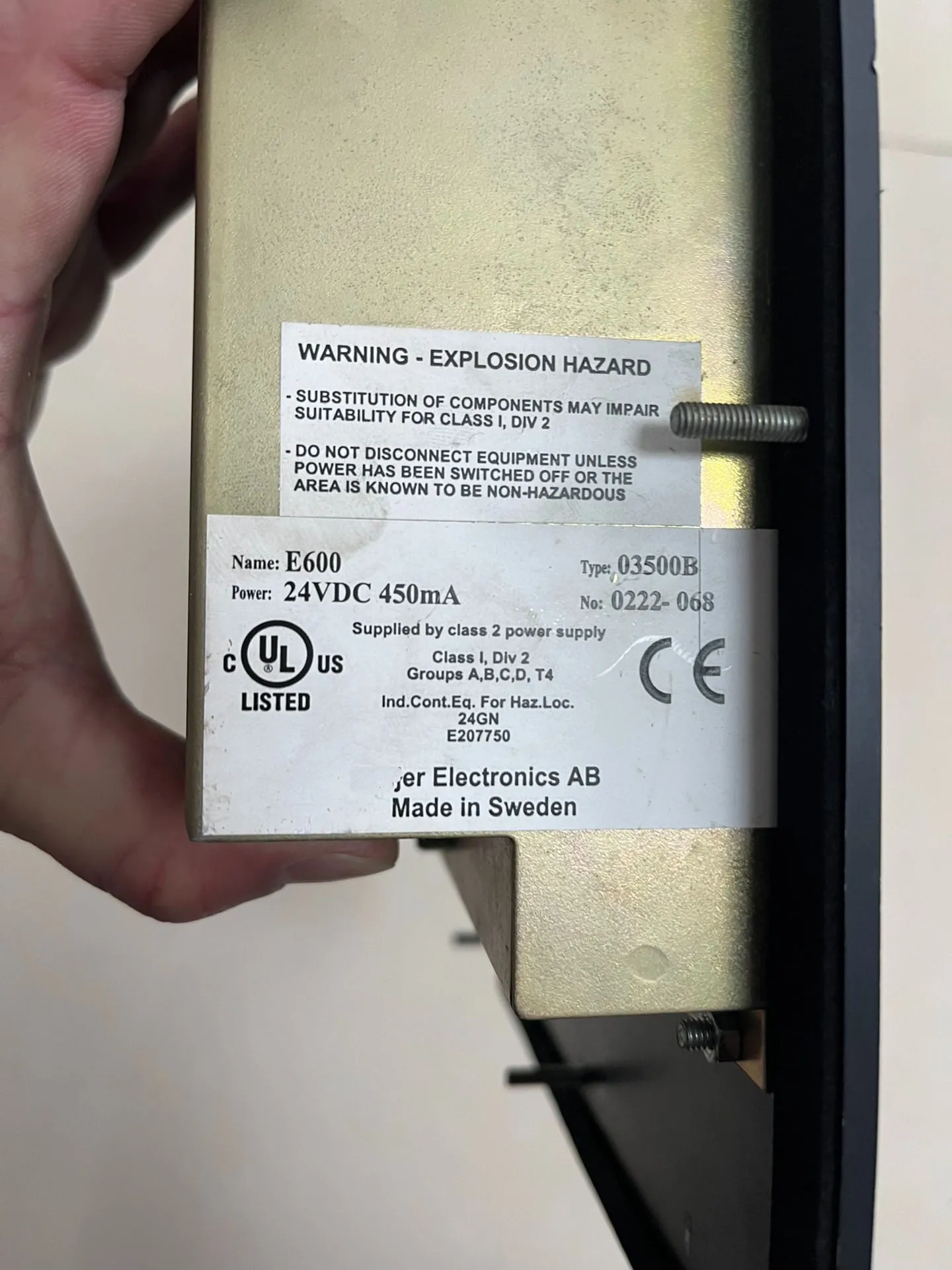 Panel táctil E600 03500B para Beijer E600 03500B