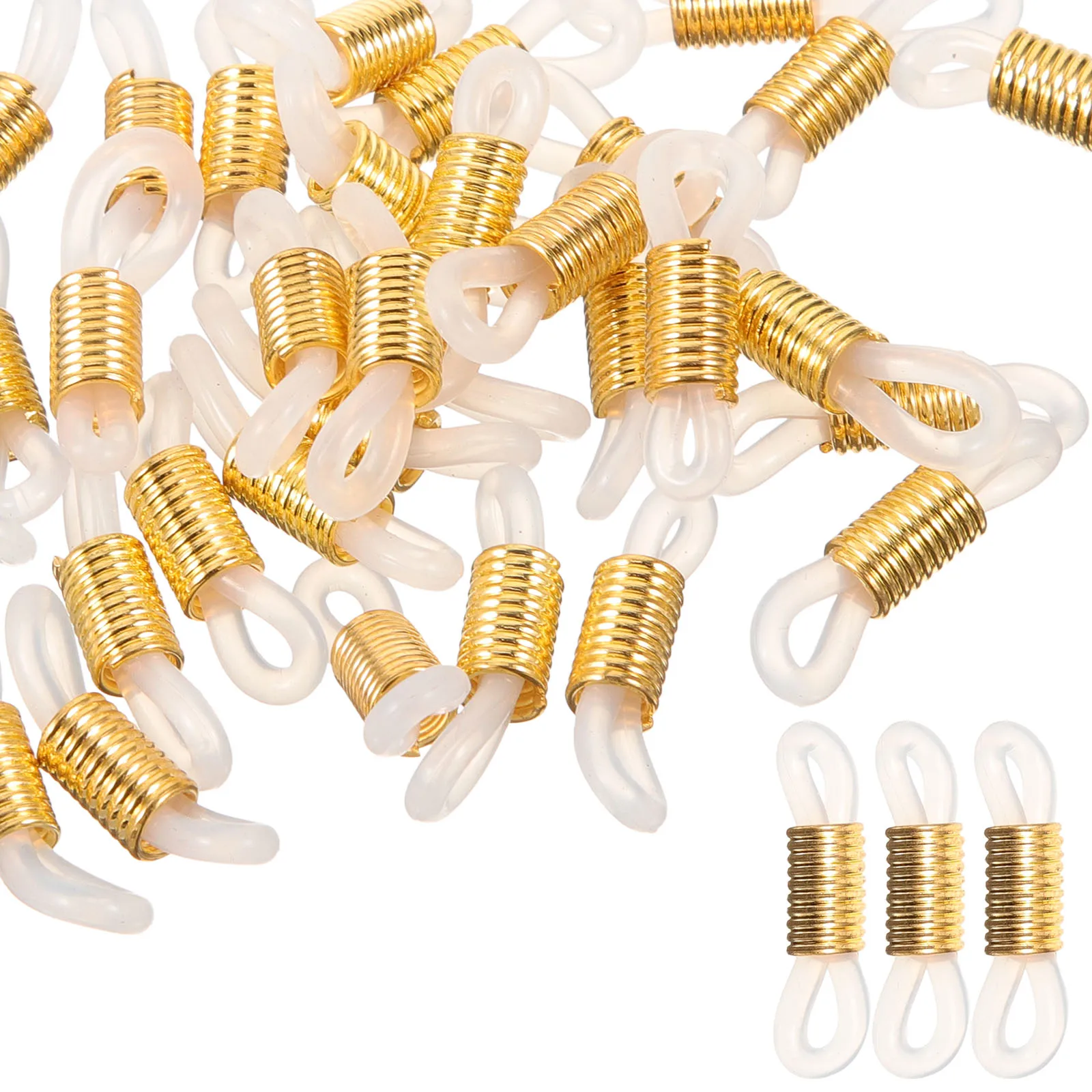 

50pcs Accessories Eyeglass Ends Anti Skid Connector Lanyard Cord Metal Anti Lost Strap for Sunglasses Reading Glasses Eyeglass