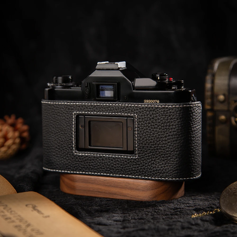 A1 Half Bag Retro AE1 Protective Case For Canon AE- 1 A-1 AE1 A1 Case A 1 Genuine Leather Half Case AE 1 Handmade Camera Bag