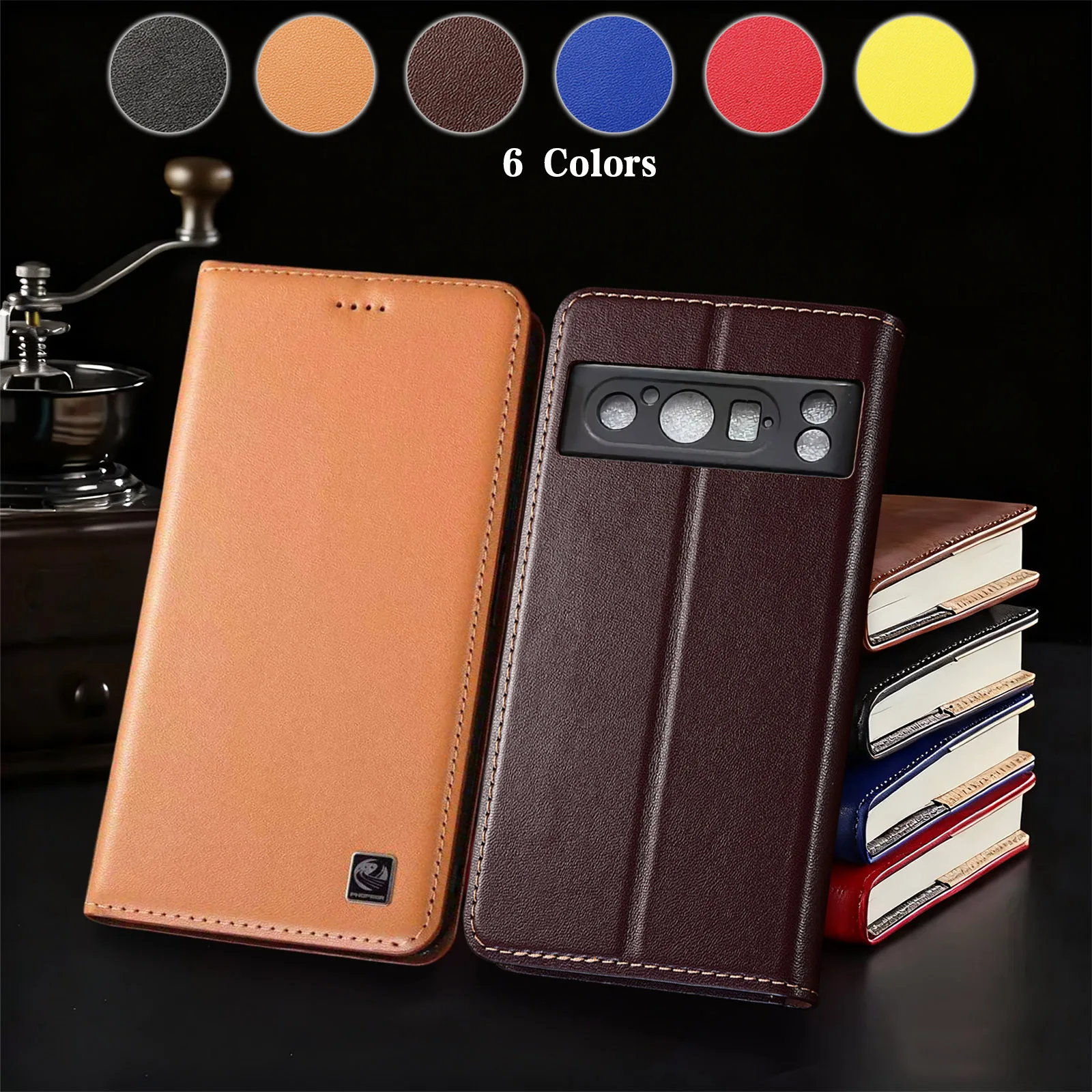 

Genuine Leather Case For Google Pixel 2 3 3A 4 4A 5 5A 6 6A 7 8 8A 9 9A Pro XL 4G 5G Napa Pattern Flip Wallet Cover Case Cowhide