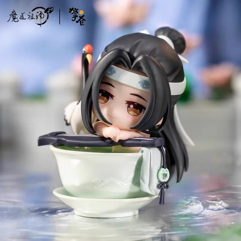 Neue echte The Founder Of Diabolism Actionfigur Lan Wangji Modell Anime Peripheriegeräte Wei Wuxian Anime Figuren Geschenkspielzeug