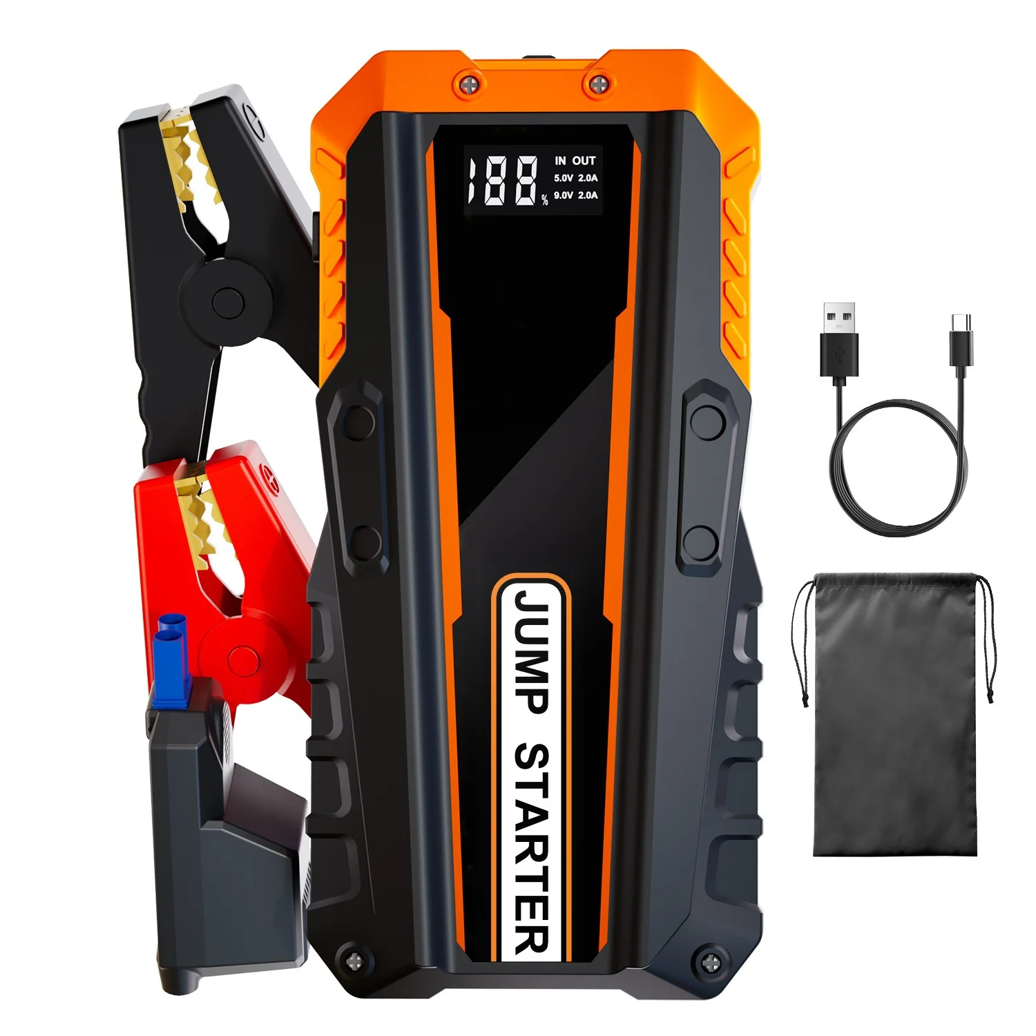 Car emergency start power supply jump starter Outdoor car ignition artifact Rechargeable lighting Car ride electric treasure