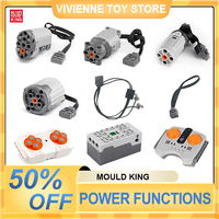 Mould King Technical Power Functions Upgrate Motor MOC Servo L M Motor LED Light Kit LEGO 20086 20001 Block Receiver Control Set