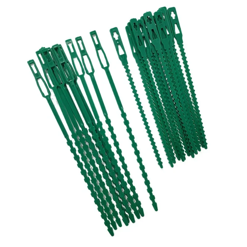 Reusable Plastic Zip Loop Wire Wrap, Self-locking  Tie, Adjustable  Plant Cable  Garden   50Pcs/Set