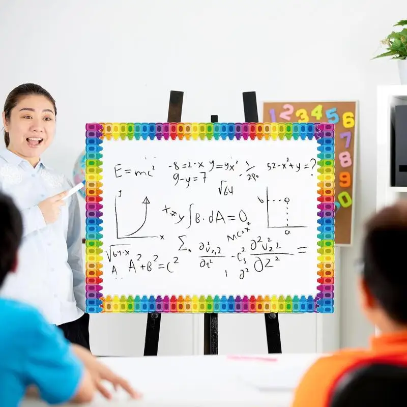 New 1Roll Self Adhesive Rainbow Pencil Edge Stickers Chalkboard Bulletin Board Border Paper 3inch Border Classroom Decors