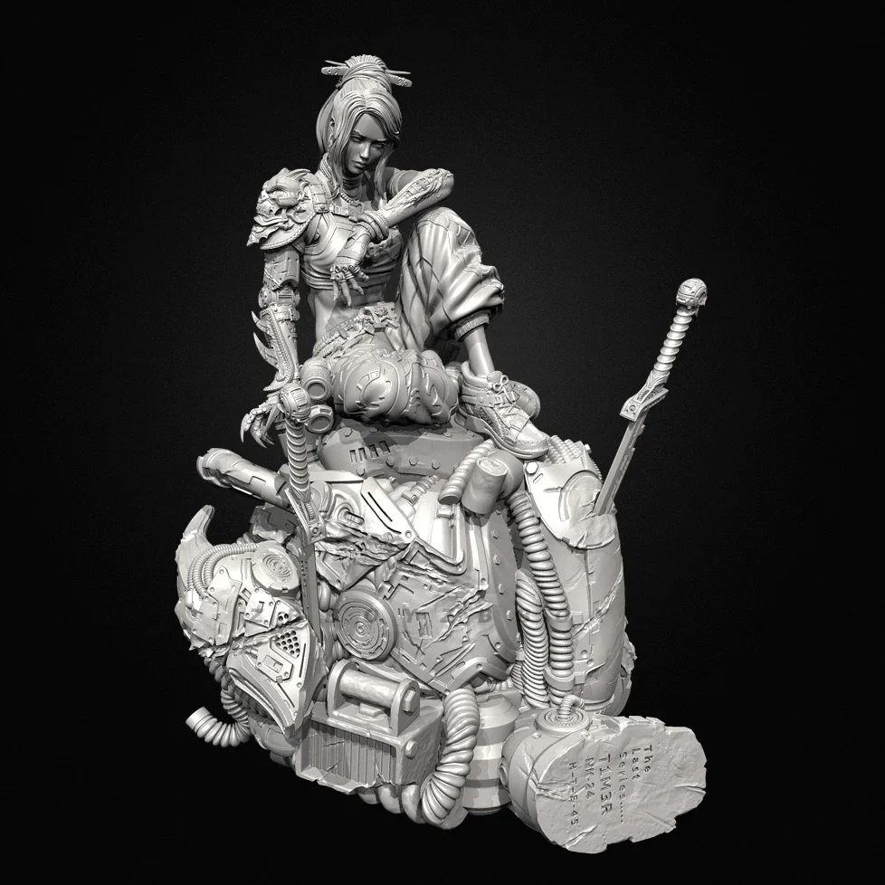 Kits de modèles en résine, hauteurs globales 55mm 80mm 95mm, figurine beauté incolore et auto-assemblée (impression 3D) TD-7353/3D