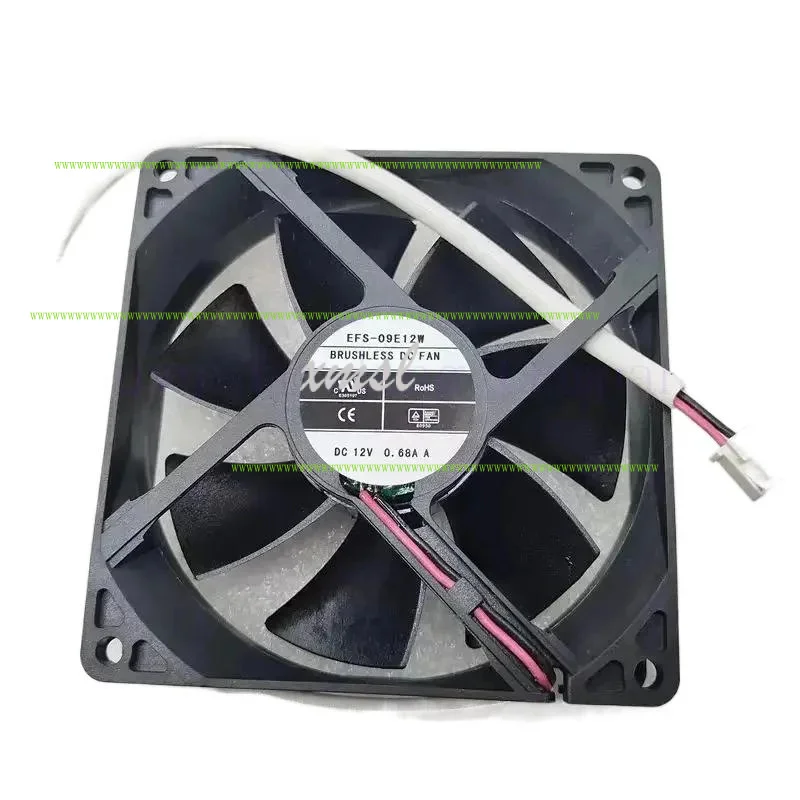 

F ДЛЯ DWPH EFS-09E12W DC 12 В 0,68 А 90x90x25 мм 2-проводной охлаждающий вентилятор для сервера