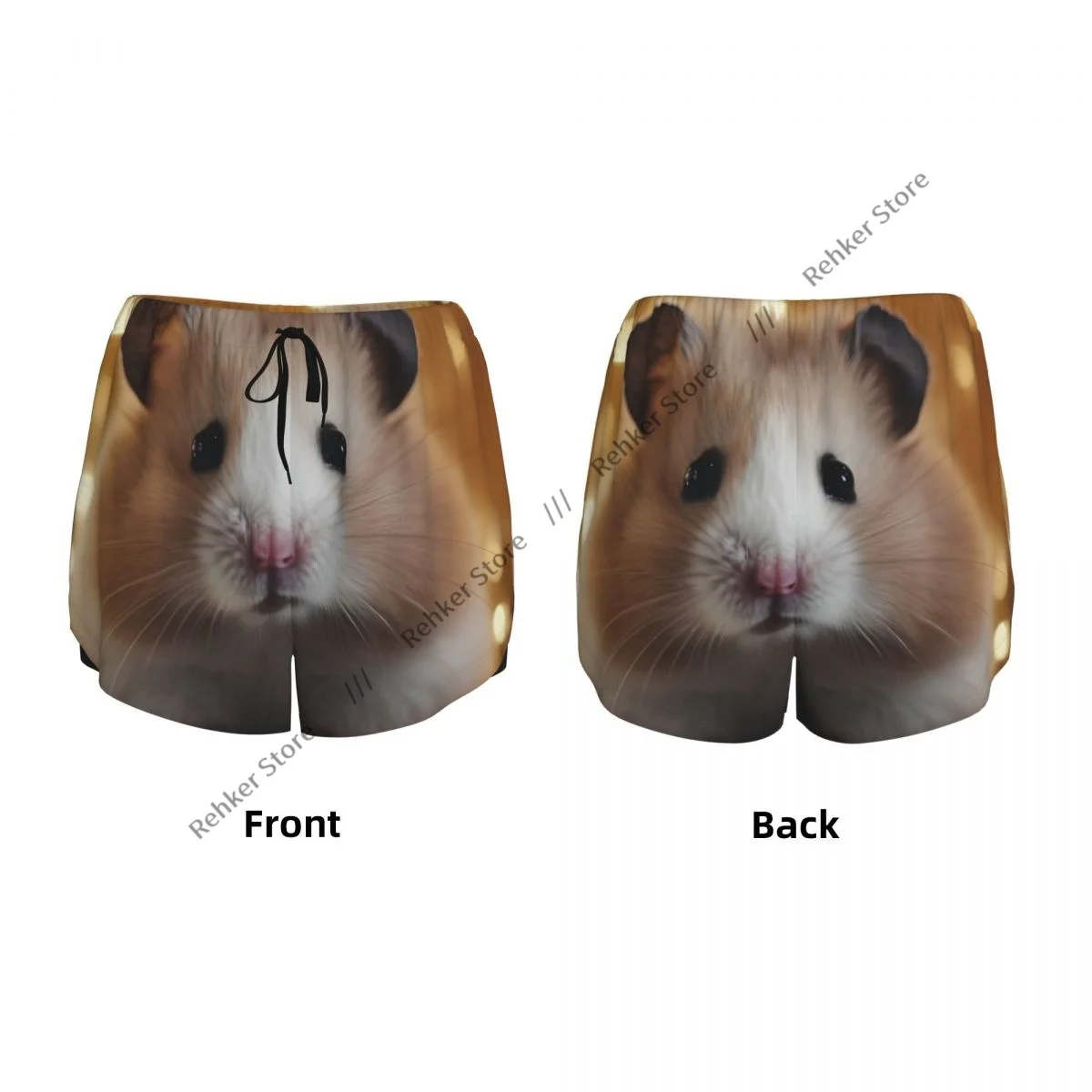 Hamster met lichte dubbellaagse, sneldrogende atletische shorts voor dames voor buiten, vrije tijd, hardlopen, fitness, workout, sport