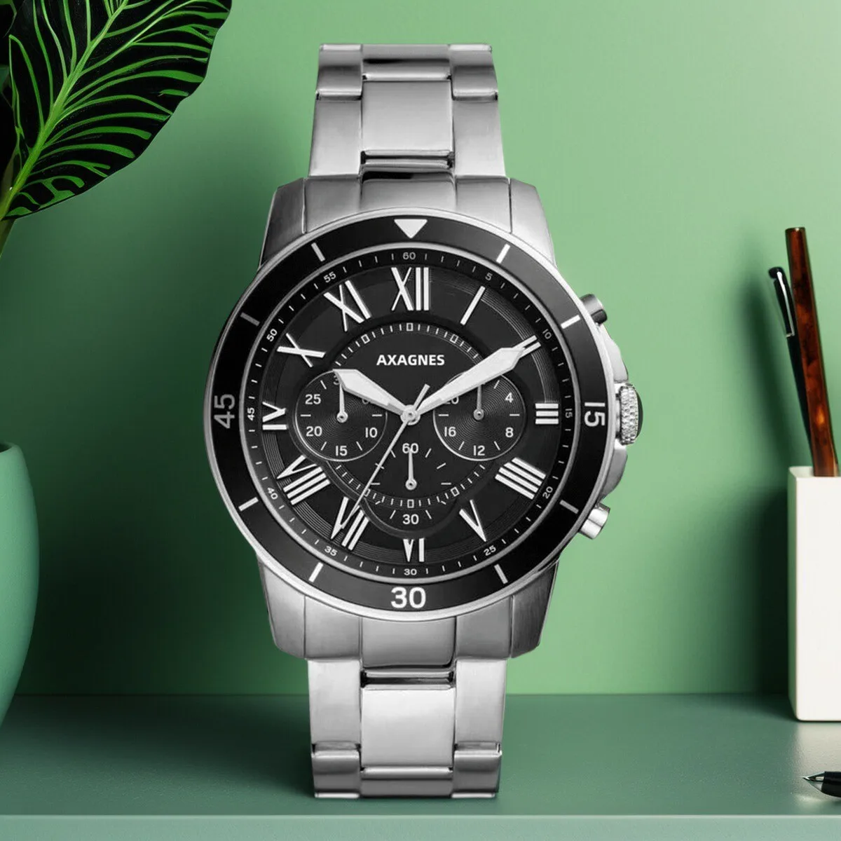 ساعة Grant Shi Ying الأصلية للرجال من الفولاذ المقاوم للصدأ ومتعددة الوظائف لقياس الوقت FS4736/FS4994/FS5267/FS5236