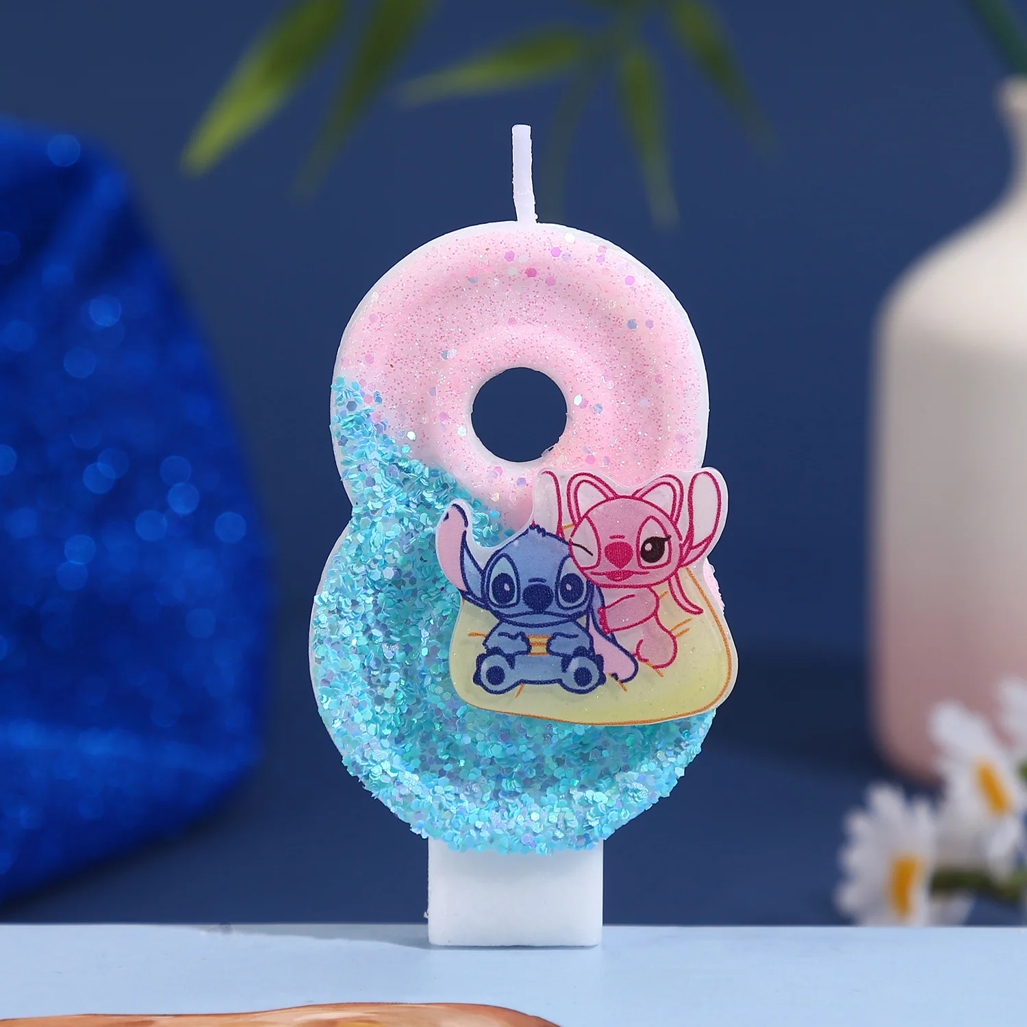 

Cute Disney Cartoon Stitch 0-9 Digital Candle Suitable for Birthday Party Cake Decoration Anniversary Parties Gifts﻿