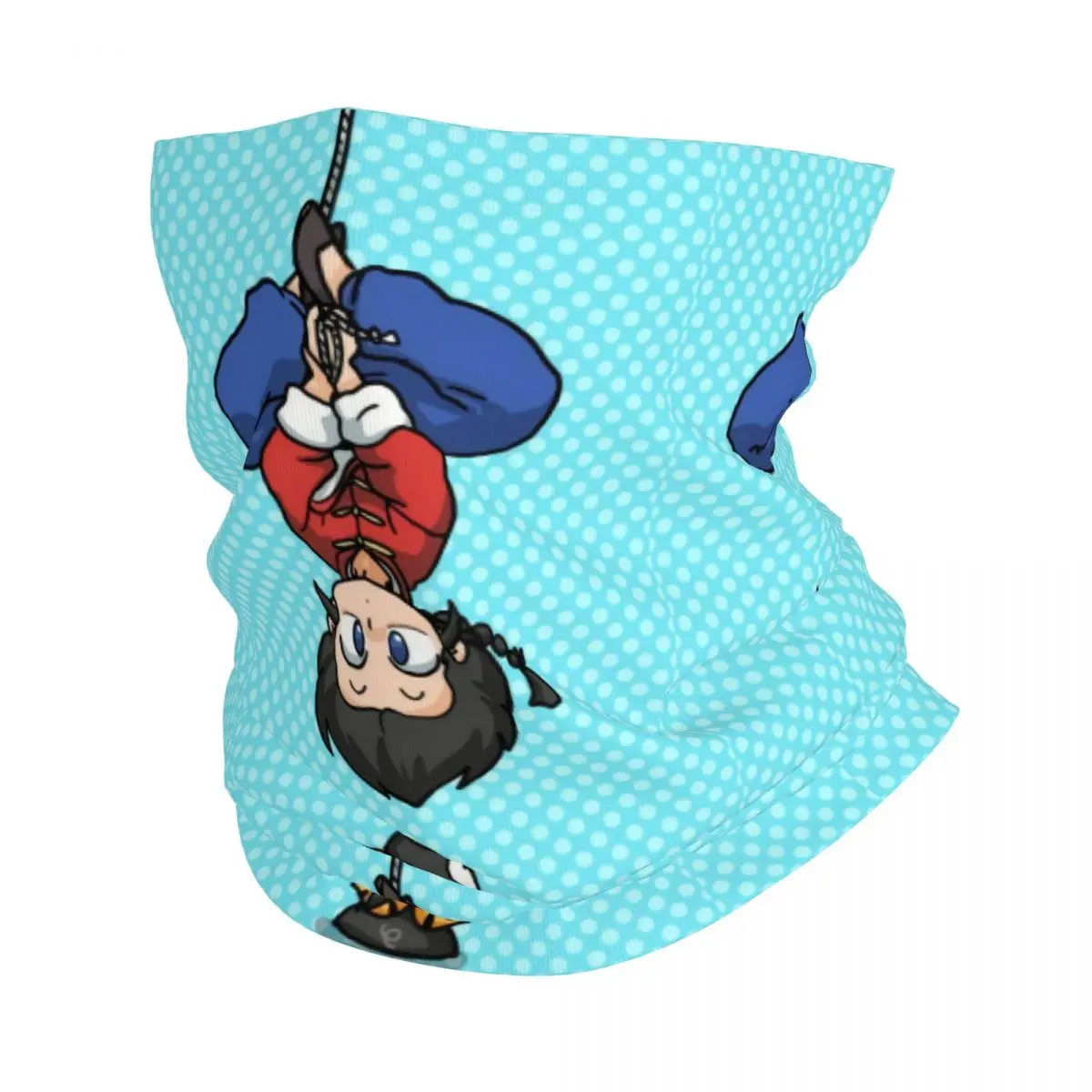 Upside Down Girl. Scarf Neckerchief Neck Face Mask Polyester