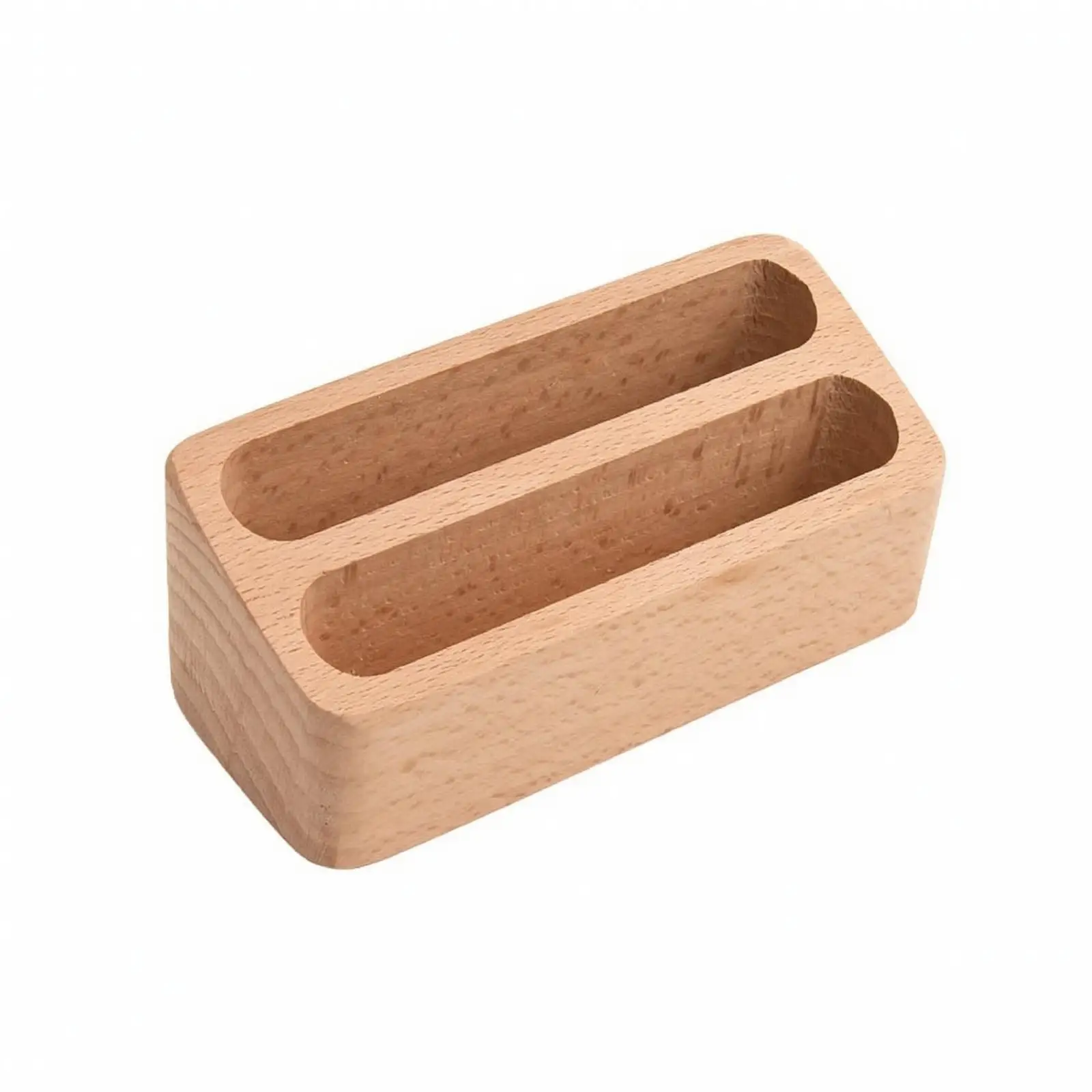 Minimalist Wood Card Case Desktop Organizer Rack for Business Cards Holder Office Reception Counter Display Stand