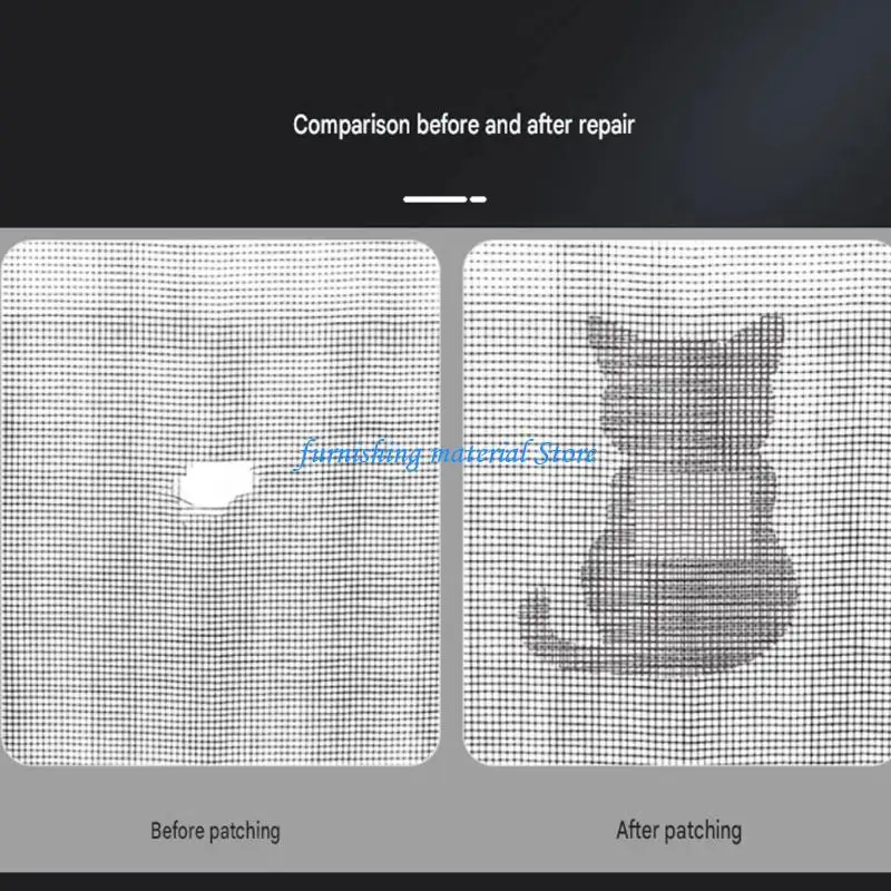 Y5GD Screen Care Cover for Torn Screens, Glass Fiber Adhesive 20-Count Set for Home, Porch and Entry Screen Use Daily