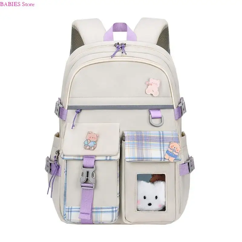 

C9GB Cartoon Nylon Backpack for Kids Girls Children Student School Bag Bookbag