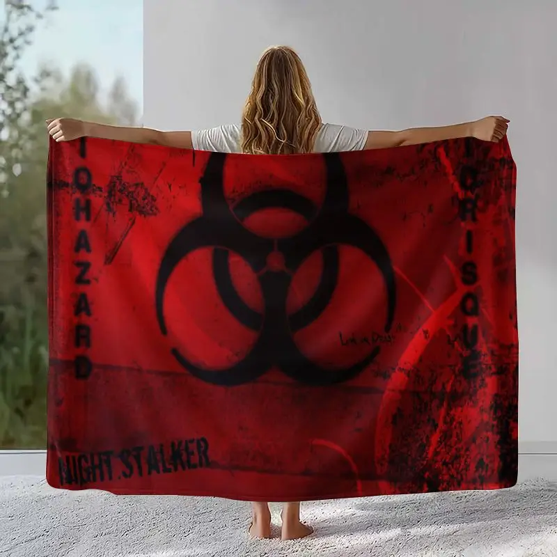 Vintage Game R-Resident Evil Leon Soft Flannel Throw Blanket,Cozy Blanket for Bed,Sofa,Living Room,Picnic,Camping,Home Decor