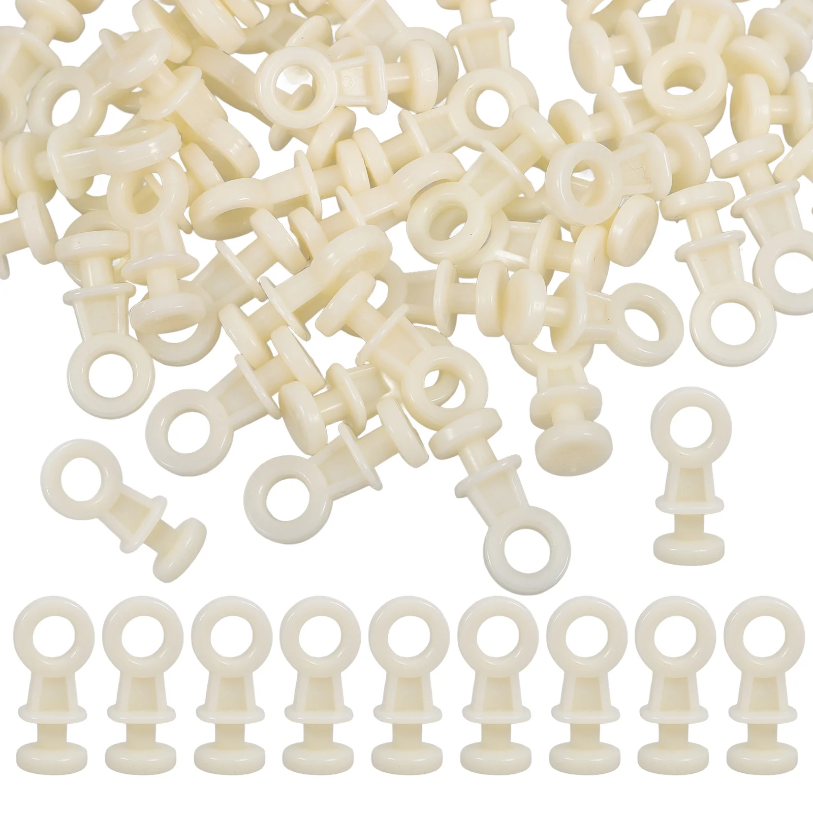 

100pcs Plastic Pulley O-Shaped Silent Curtain Track Rollers Gliders for Window Hardware Accessories Curtain Decor