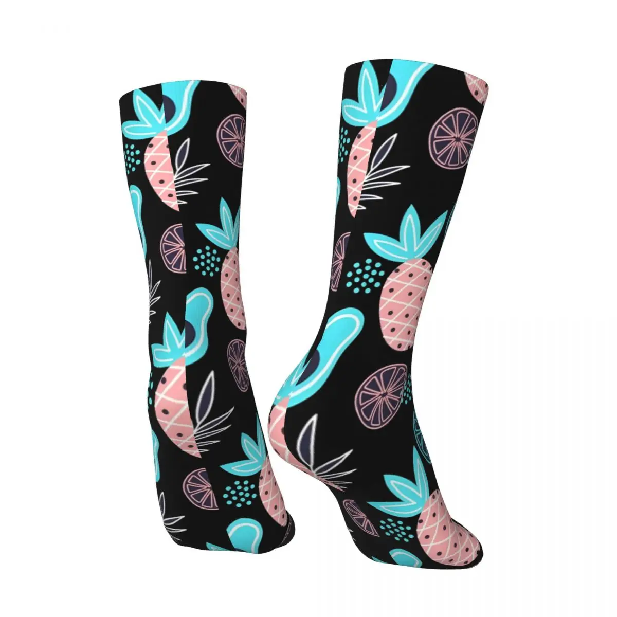 Tropical Fruits Sky Men's Socks Retro Harajuku Street Style Novelty Seamless Crew Sock